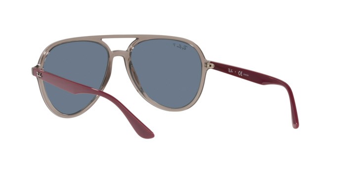 Sonnenbrillen Ray-Ban RB 4376 (65722V) farbe transparent grey form aviator gläser dark blue polar