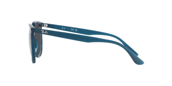 Occhiali da sole Ray-Ban RB 4378 (669487) colore blu opale forma quadrato lenti grigio scuro