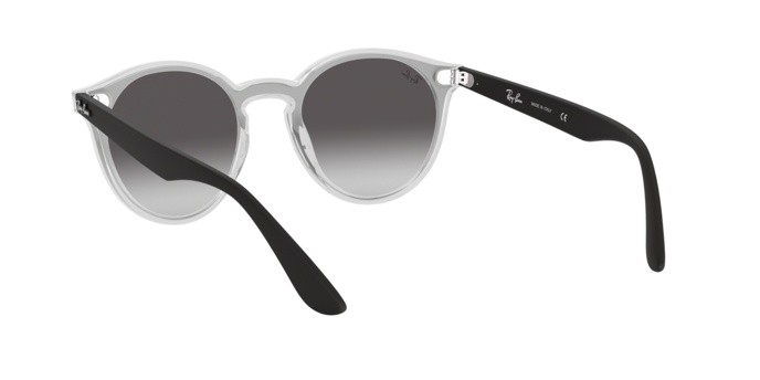 Sonnenbrillen Ray-Ban RB 4380N (6355U0) farbe matte trasparent form pantos gläser grey gradient mirror red
