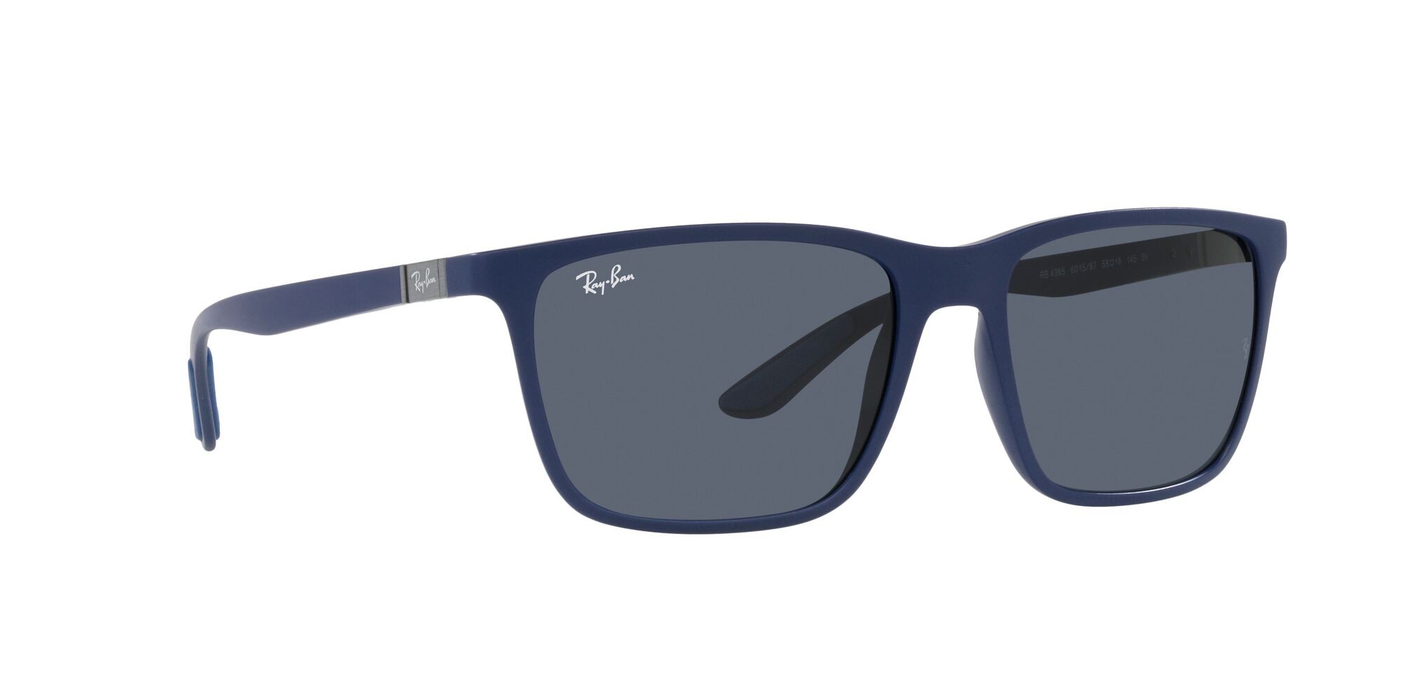 Sonnenbrillen Ray-Ban RB 4385 (601587) farbe blu opaco form rechteckig gläser grigio scuro