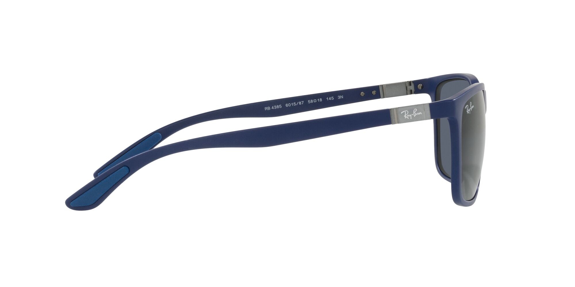 Sonnenbrillen Ray-Ban RB 4385 (601587) farbe blu opaco form rechteckig gläser grigio scuro