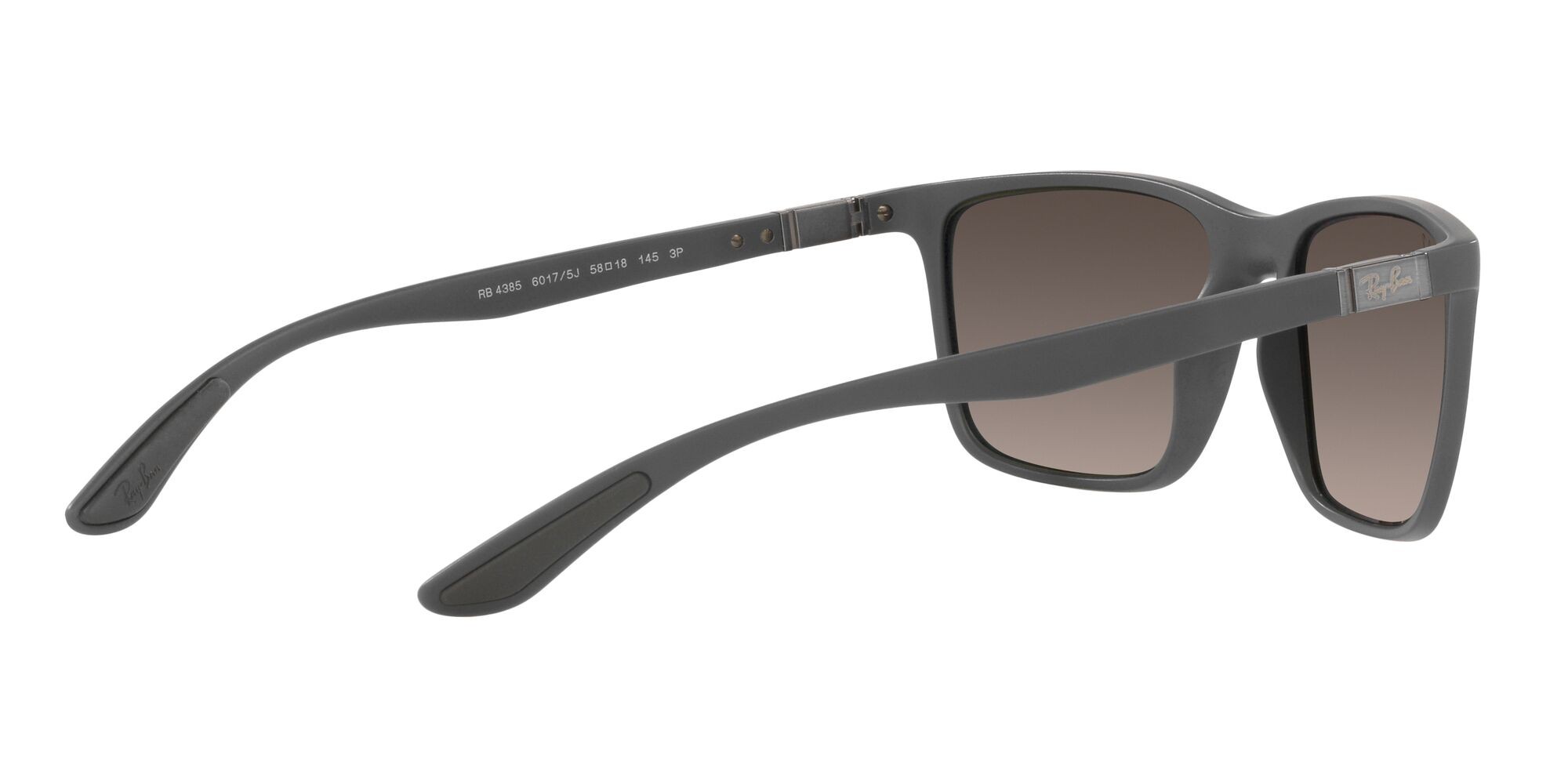 Sonnenbrillen Ray-Ban RB 4385 (60175J) farbe grigio opaco form rechteckig gläser specchiata grigia