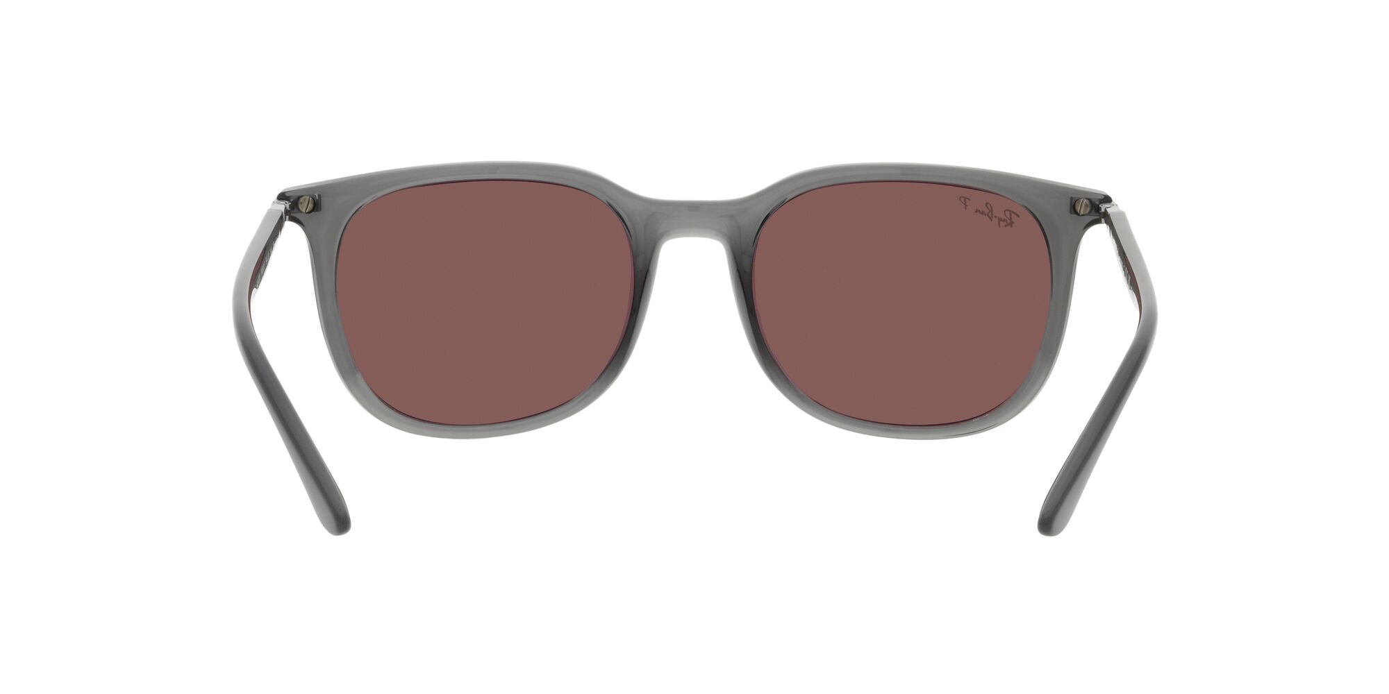 Sonnenbrillen Ray-Ban RB 4386 (6650AF) farbe grigio trasparente form quadratisch gläser viola scuro