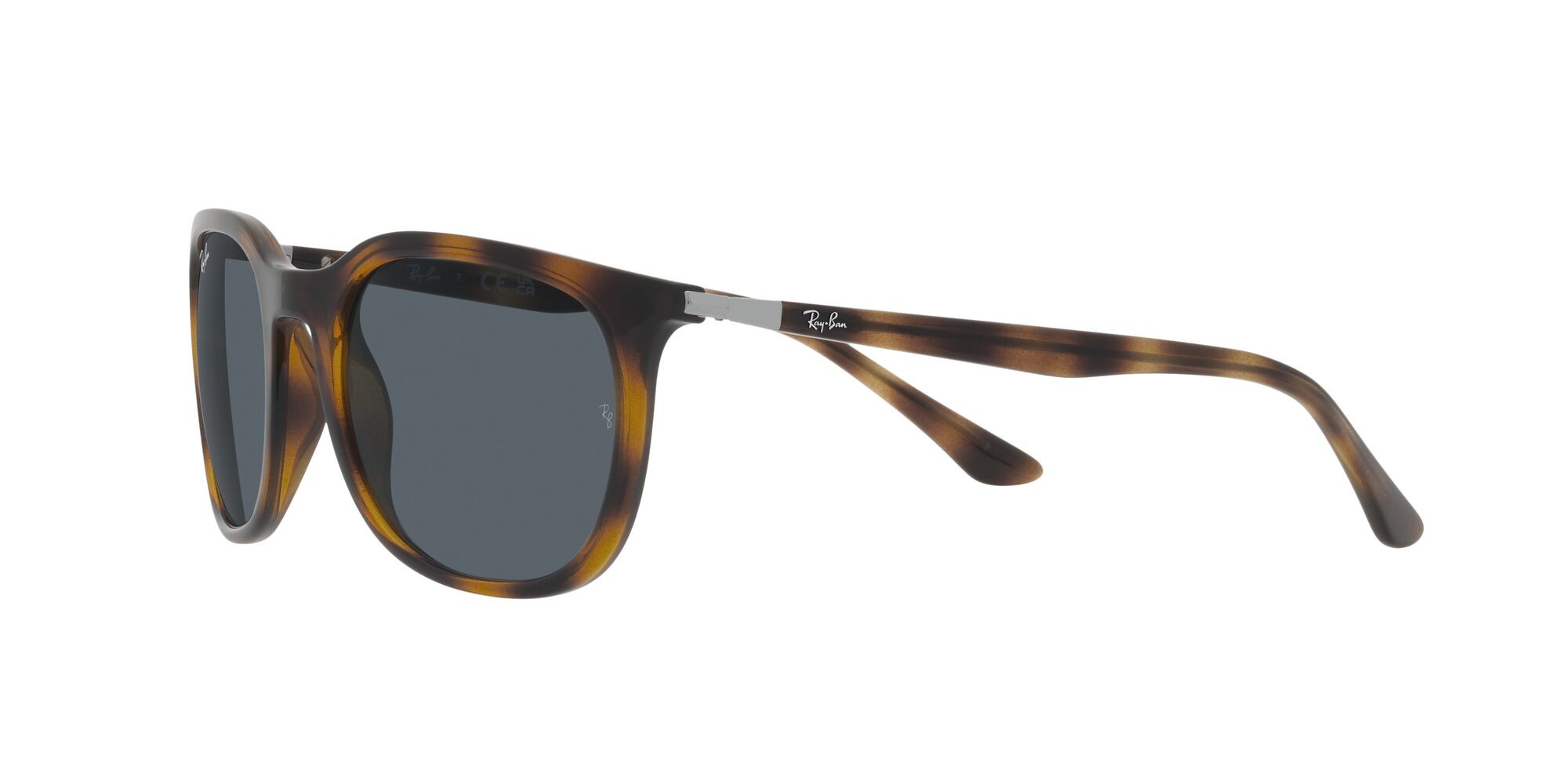Sonnenbrillen Ray-Ban RB 4386 (710/R5) farbe havana form quadratisch gläser blu
