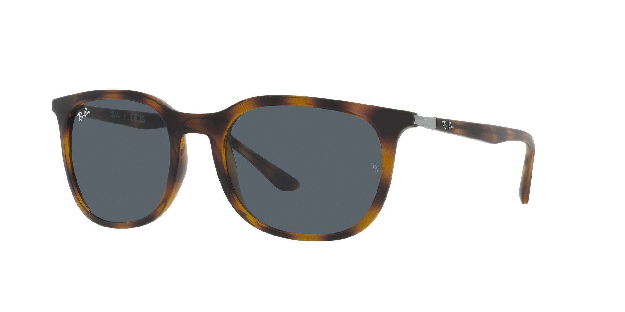 Sonnenbrillen Ray-Ban RB 4386 (710/R5) farbe havana form quadratisch gläser blu
