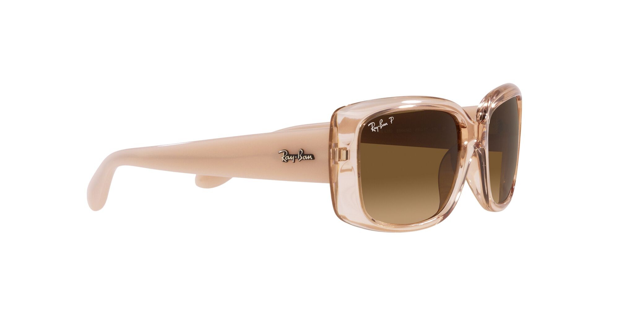 Occhiali da sole Ray-Ban RB 4389 (6644M2) colore marrone trasparente forma quadrato lenti marrone sfumato