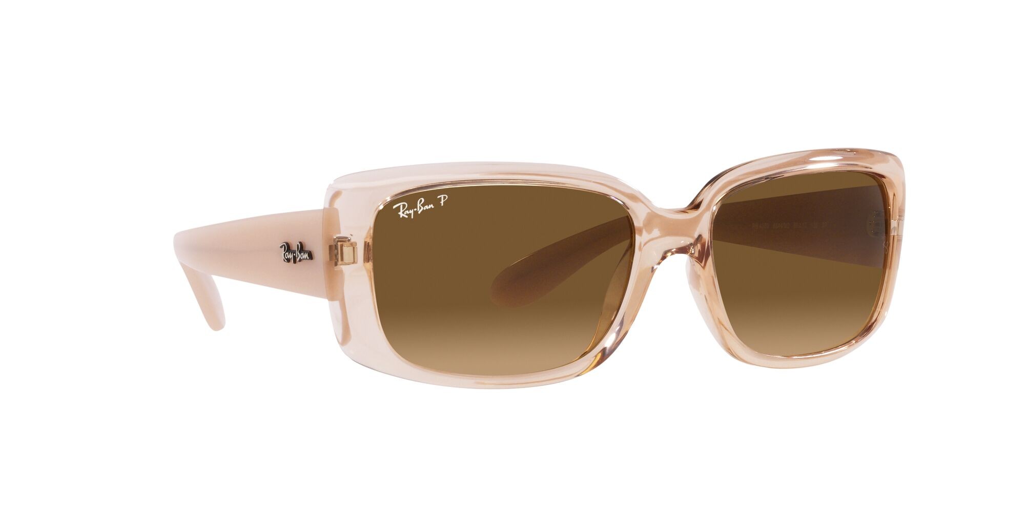 Occhiali da sole Ray-Ban RB 4389 (6644M2) colore marrone trasparente forma quadrato lenti marrone sfumato