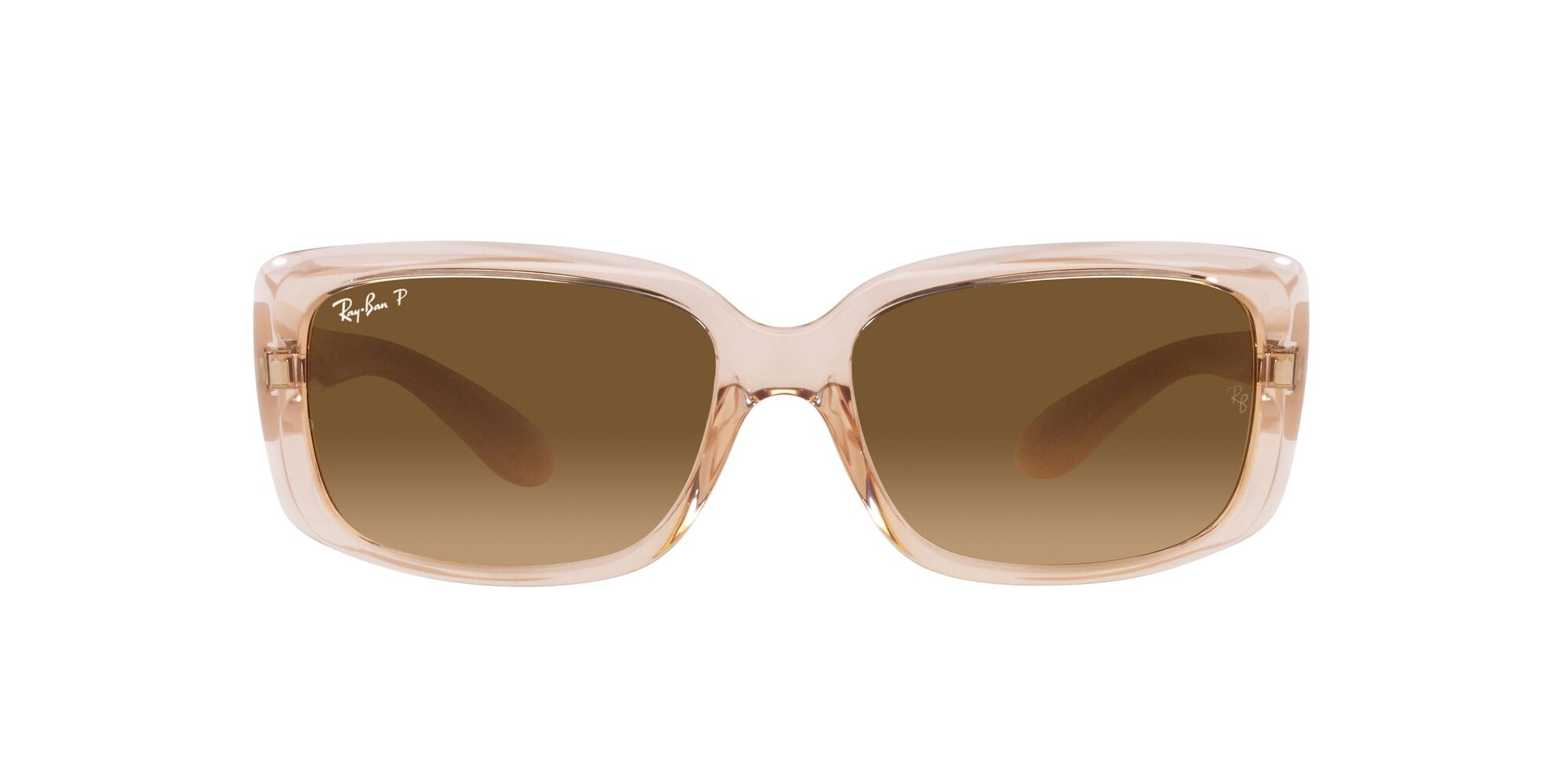 Occhiali da sole Ray-Ban RB 4389 (6644M2) colore marrone trasparente forma quadrato lenti marrone sfumato