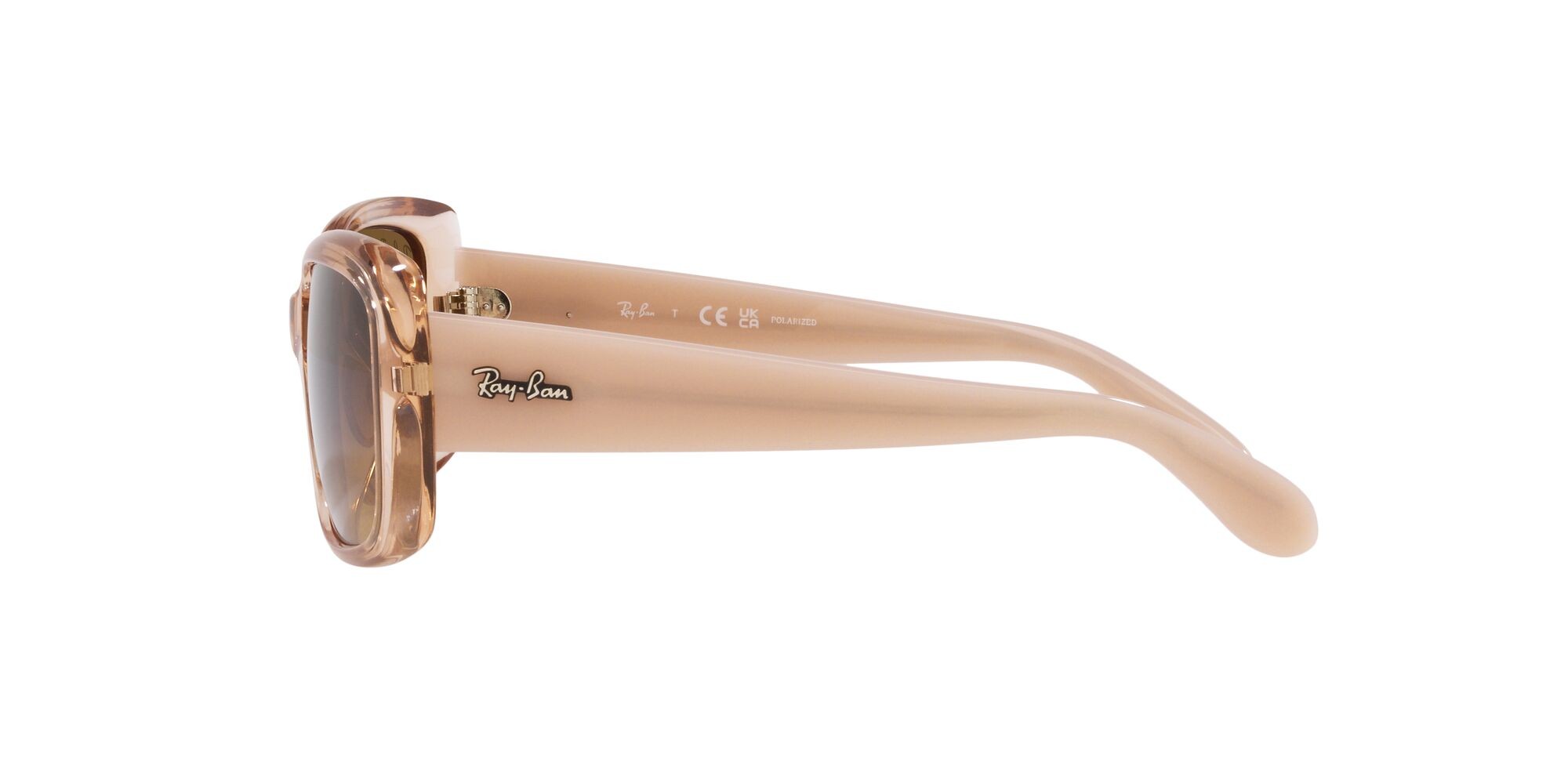 Occhiali da sole Ray-Ban RB 4389 (6644M2) colore marrone trasparente forma quadrato lenti marrone sfumato