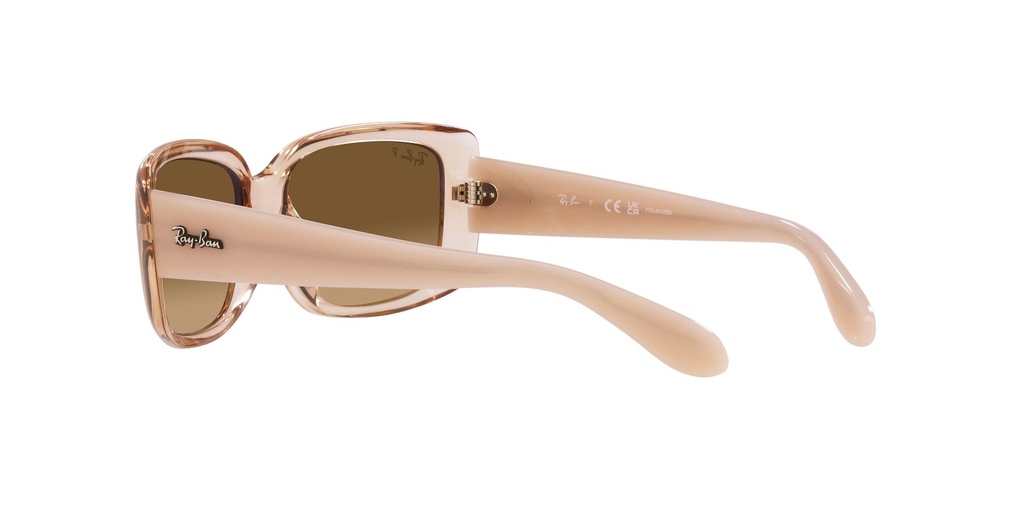 Occhiali da sole Ray-Ban RB 4389 (6644M2) colore marrone trasparente forma quadrato lenti marrone sfumato