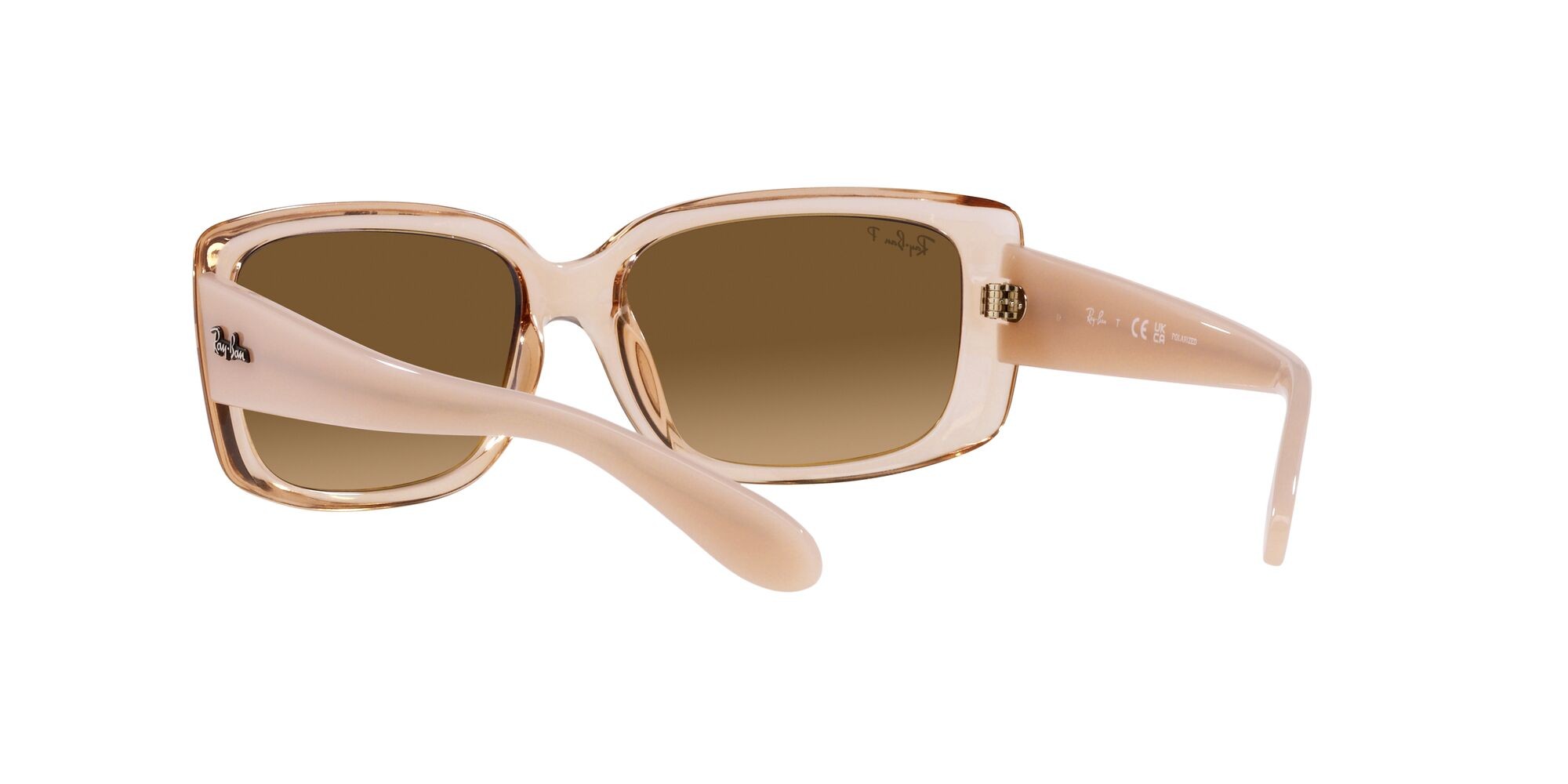 Occhiali da sole Ray-Ban RB 4389 (6644M2) colore marrone trasparente forma quadrato lenti marrone sfumato