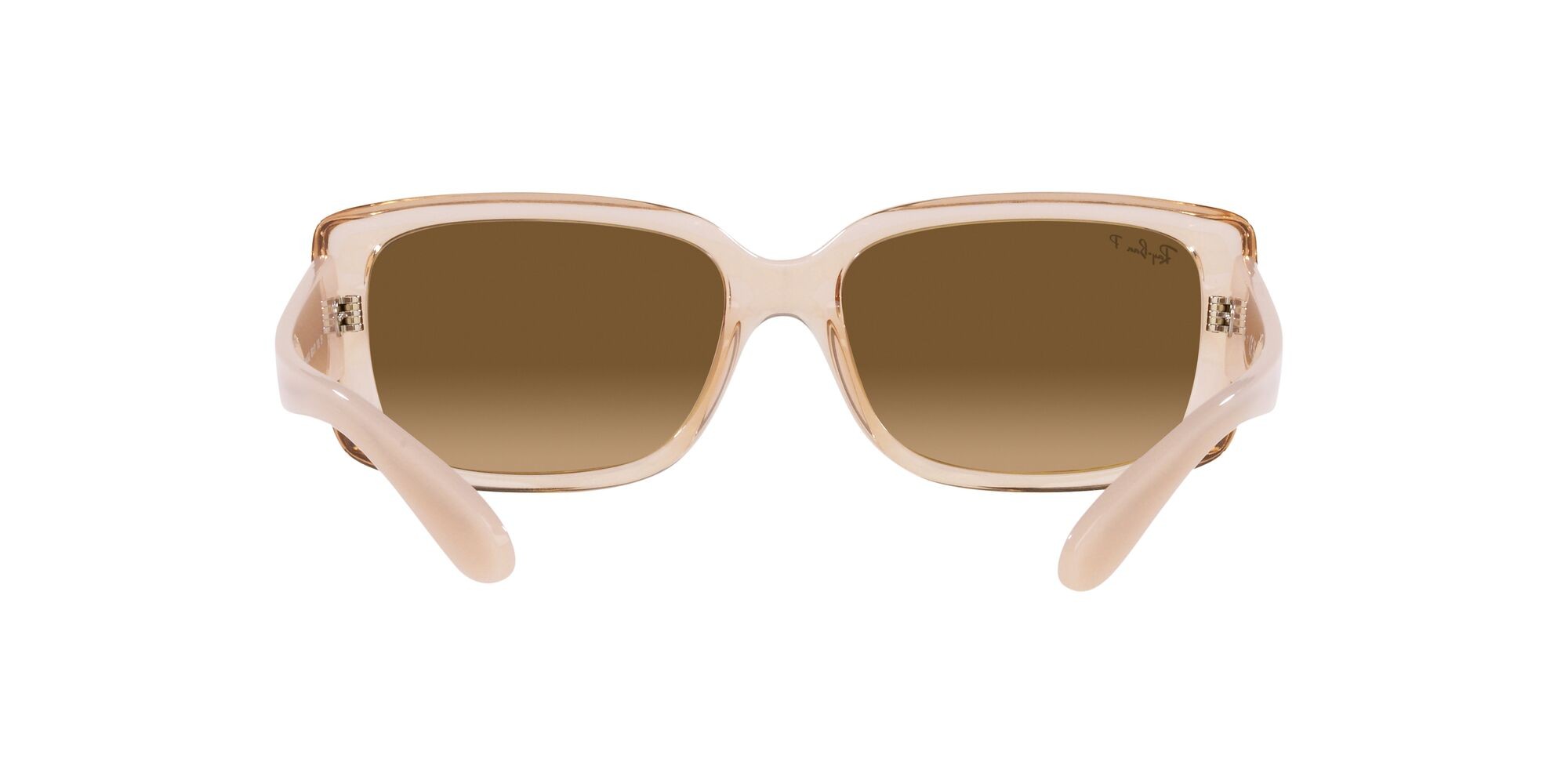 Occhiali da sole Ray-Ban RB 4389 (6644M2) colore marrone trasparente forma quadrato lenti marrone sfumato
