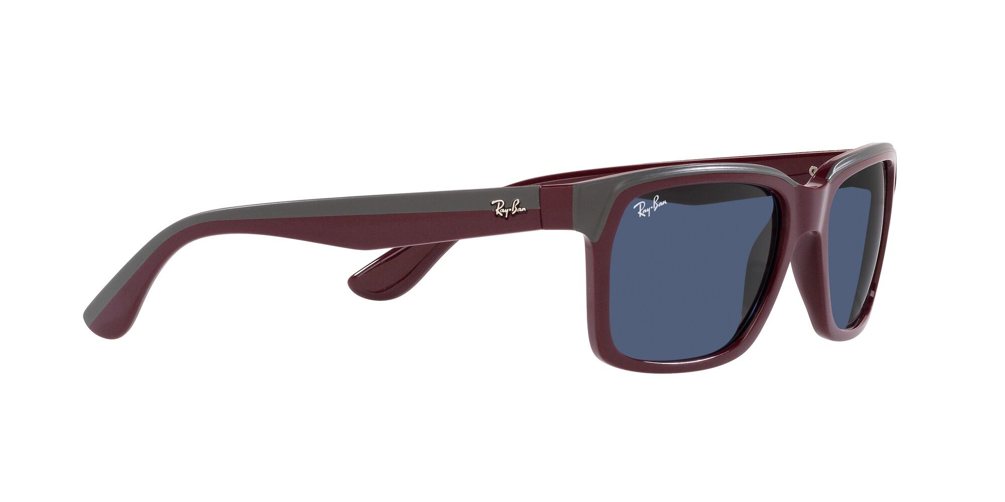 Sonnenbrillen Ray-Ban Scuderia Ferrari RB 4393M (F67980) farbe dark red on rubber grey form rechteckig gläser blu scuro