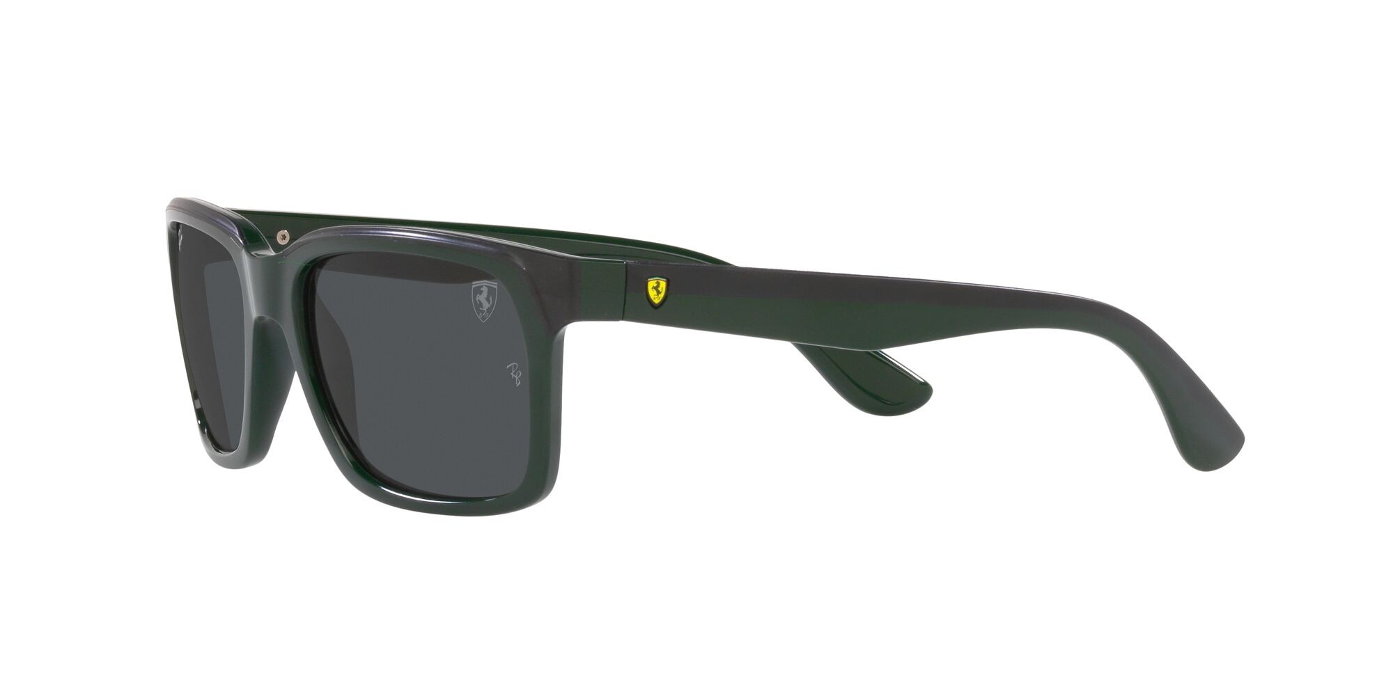 Sonnenbrillen Ray-Ban Scuderia Ferrari RB 4393M (F68087) farbe fiorano green on rubber black form rechteckig gläser grigio scuro