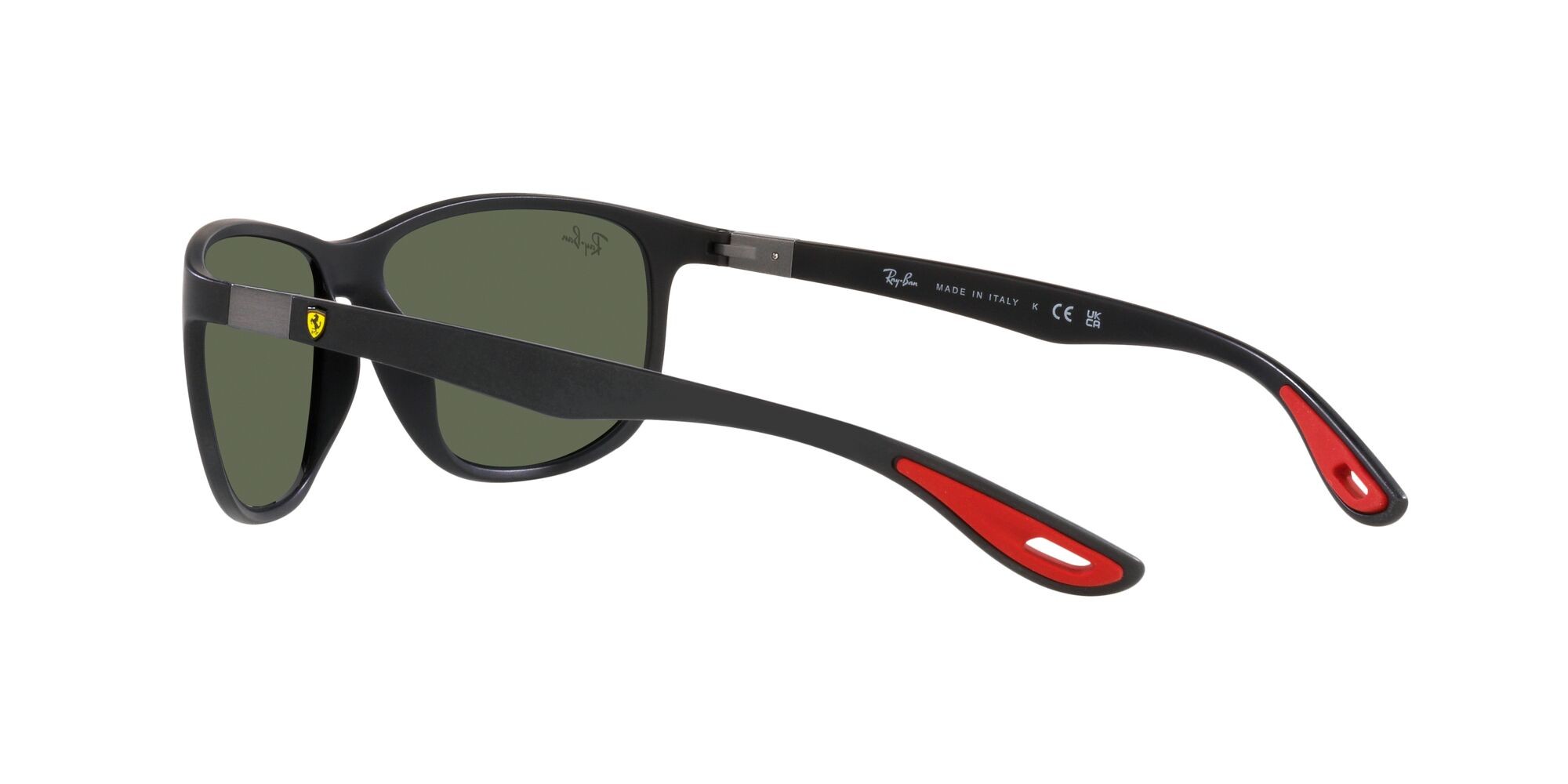 Sonnenbrillen Ray-Ban Scuderia Ferrari RB 4394M (F60271) farbe nero opaco form quadratisch gläser verde scuro