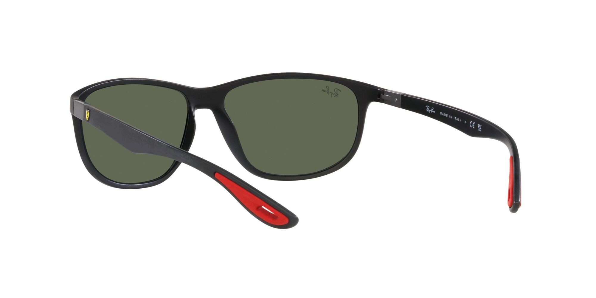 Sonnenbrillen Ray-Ban Scuderia Ferrari RB 4394M (F60271) farbe nero opaco form quadratisch gläser verde scuro