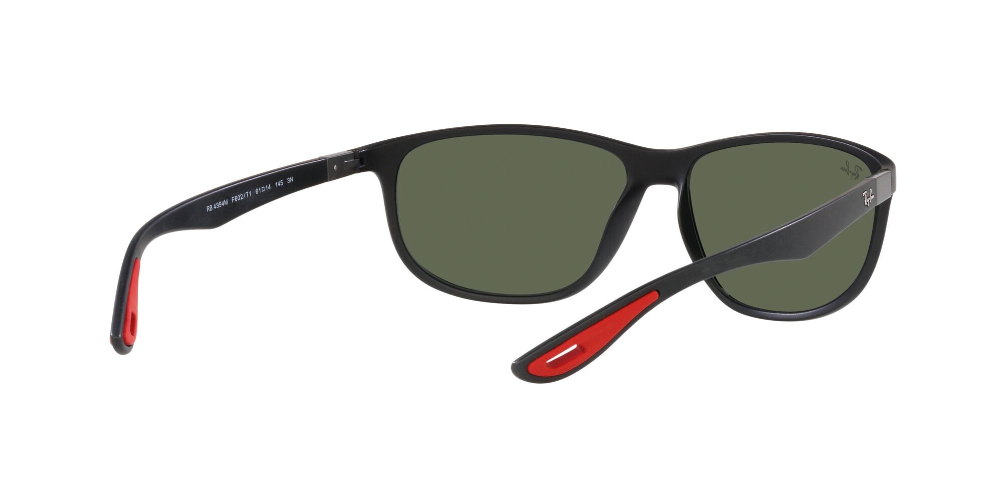 Sonnenbrillen Ray-Ban Scuderia Ferrari RB 4394M (F60271) farbe nero opaco form quadratisch gläser verde scuro