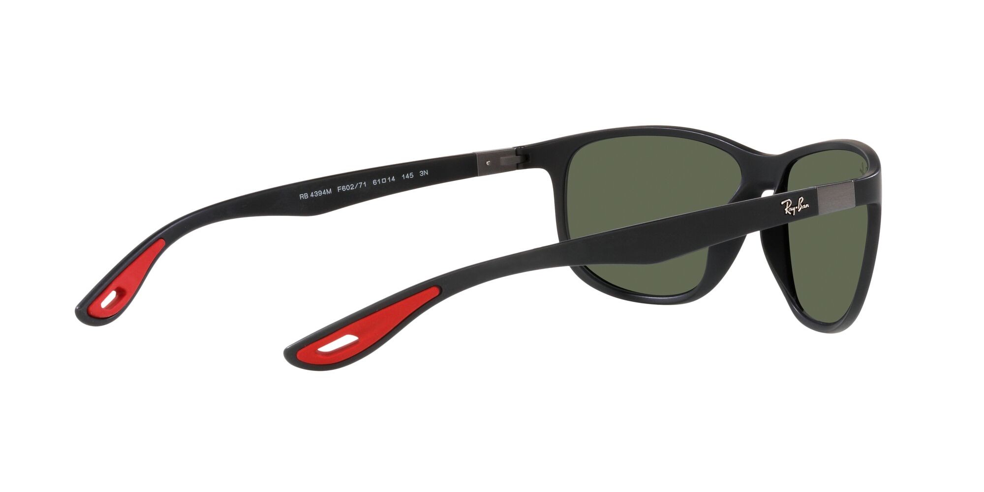 Sonnenbrillen Ray-Ban Scuderia Ferrari RB 4394M (F60271) farbe nero opaco form quadratisch gläser verde scuro