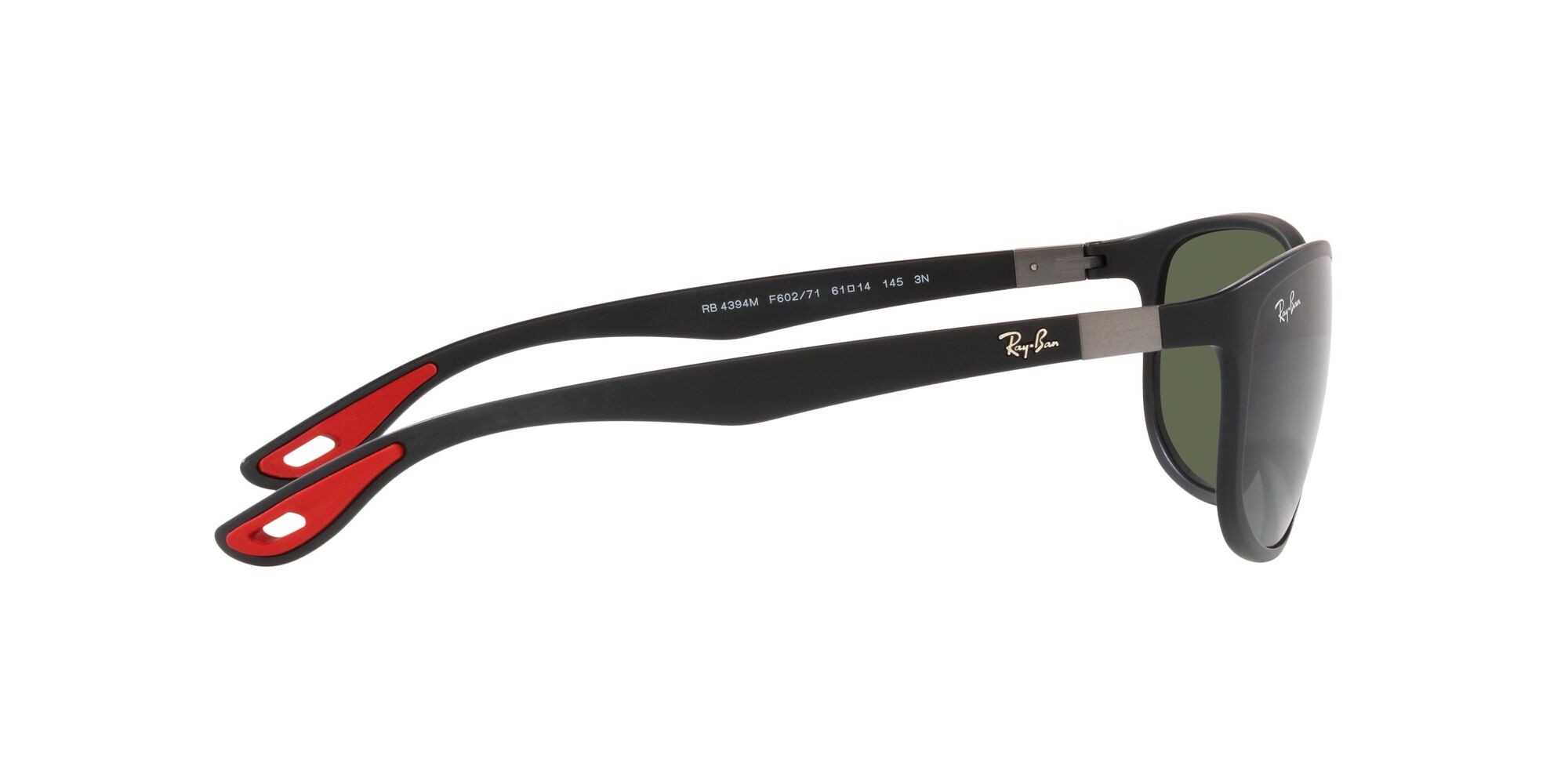 Sonnenbrillen Ray-Ban Scuderia Ferrari RB 4394M (F60271) farbe nero opaco form quadratisch gläser verde scuro