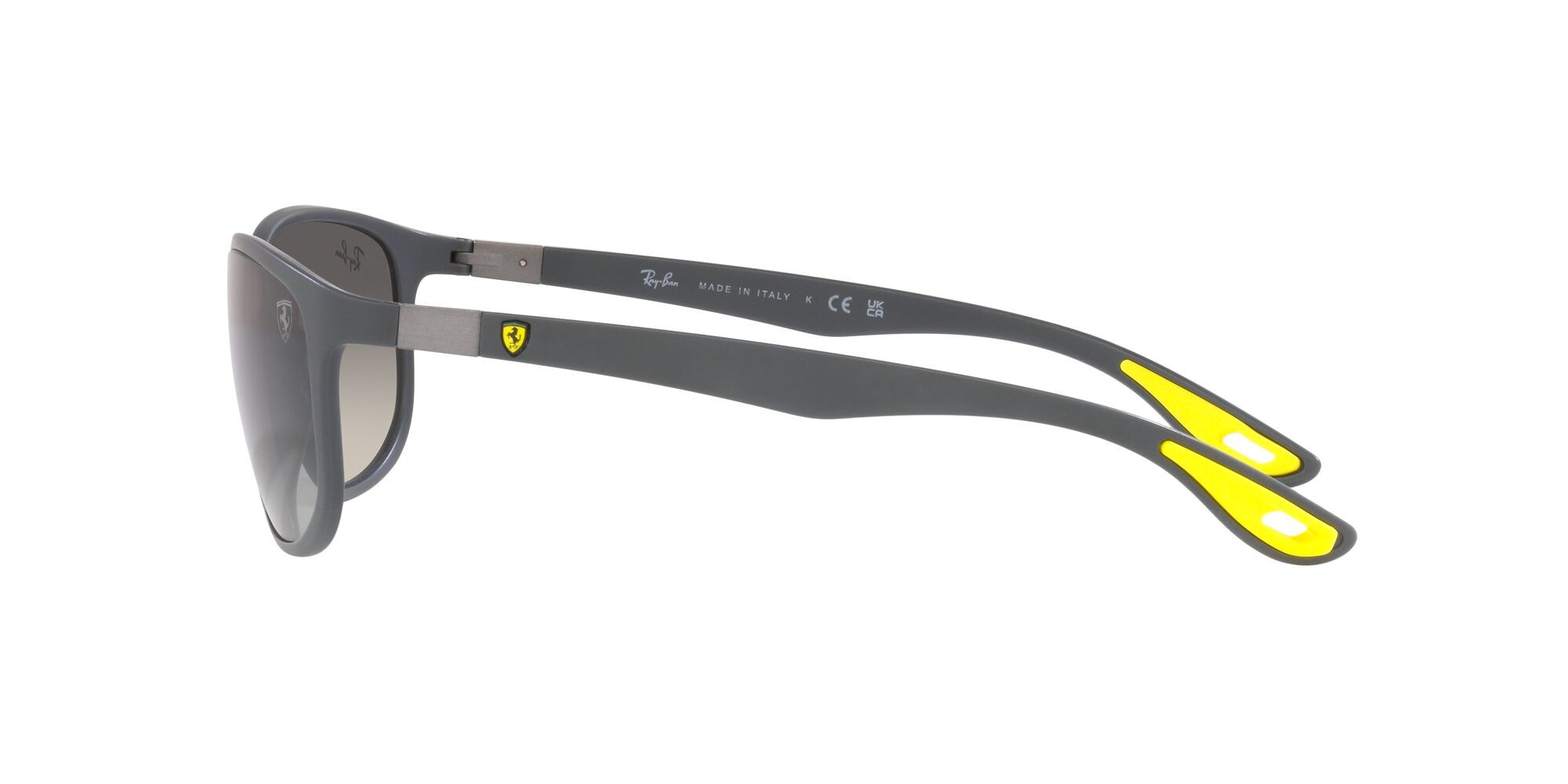 Sonnenbrillen Ray-Ban Scuderia Ferrari RB 4394M (F60811) farbe grigio opaco form quadratisch gläser sfumato grigio