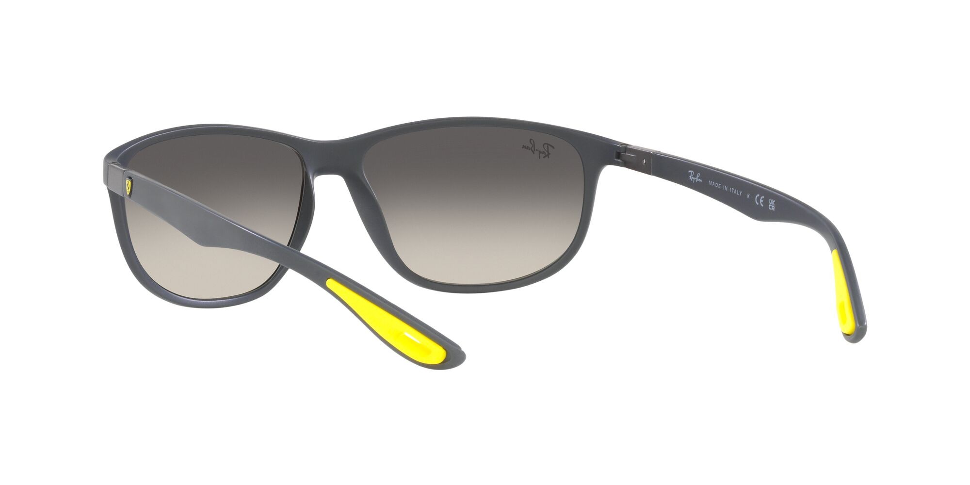 Sonnenbrillen Ray-Ban Scuderia Ferrari RB 4394M (F60811) farbe grigio opaco form quadratisch gläser sfumato grigio