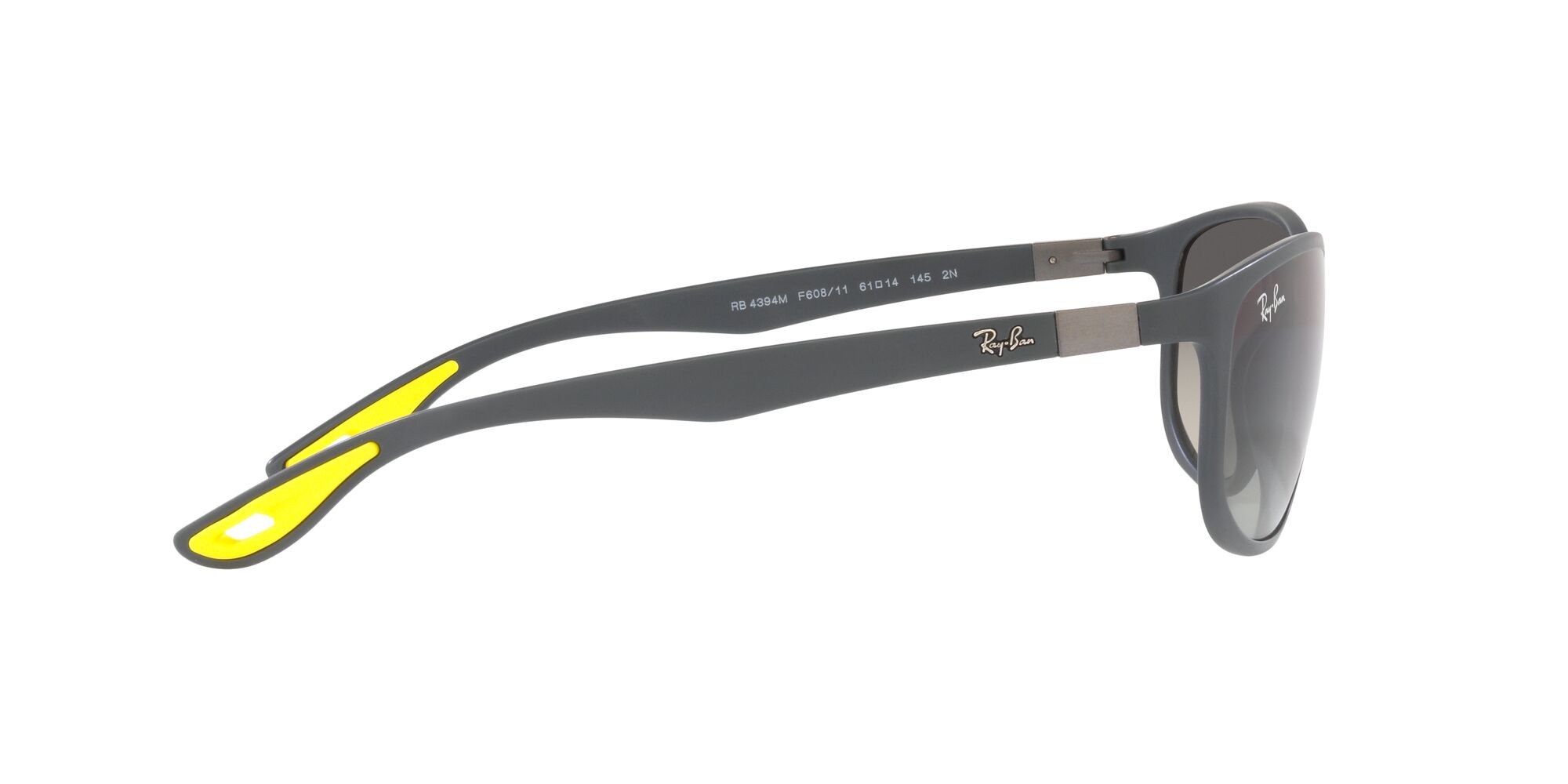 Sonnenbrillen Ray-Ban Scuderia Ferrari RB 4394M (F60811) farbe grigio opaco form quadratisch gläser sfumato grigio