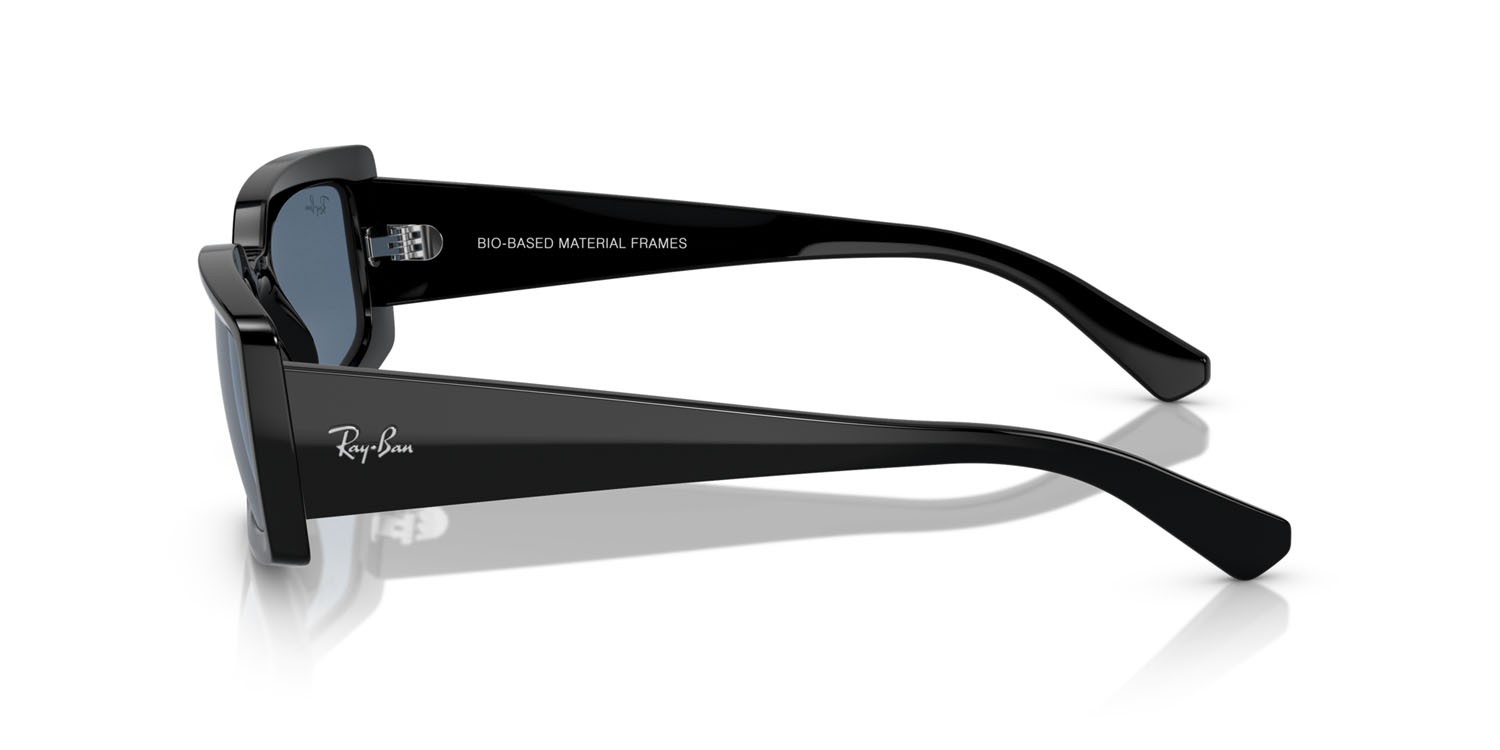 Occhiali da sole Ray-Ban Kiliane RB 4395 (667780) colore nero forma quadrato lenti blu scuro
