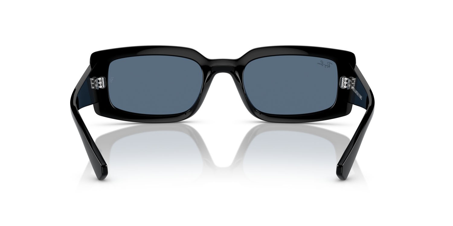 Occhiali da sole Ray-Ban Kiliane RB 4395 (667780) colore nero forma quadrato lenti blu scuro