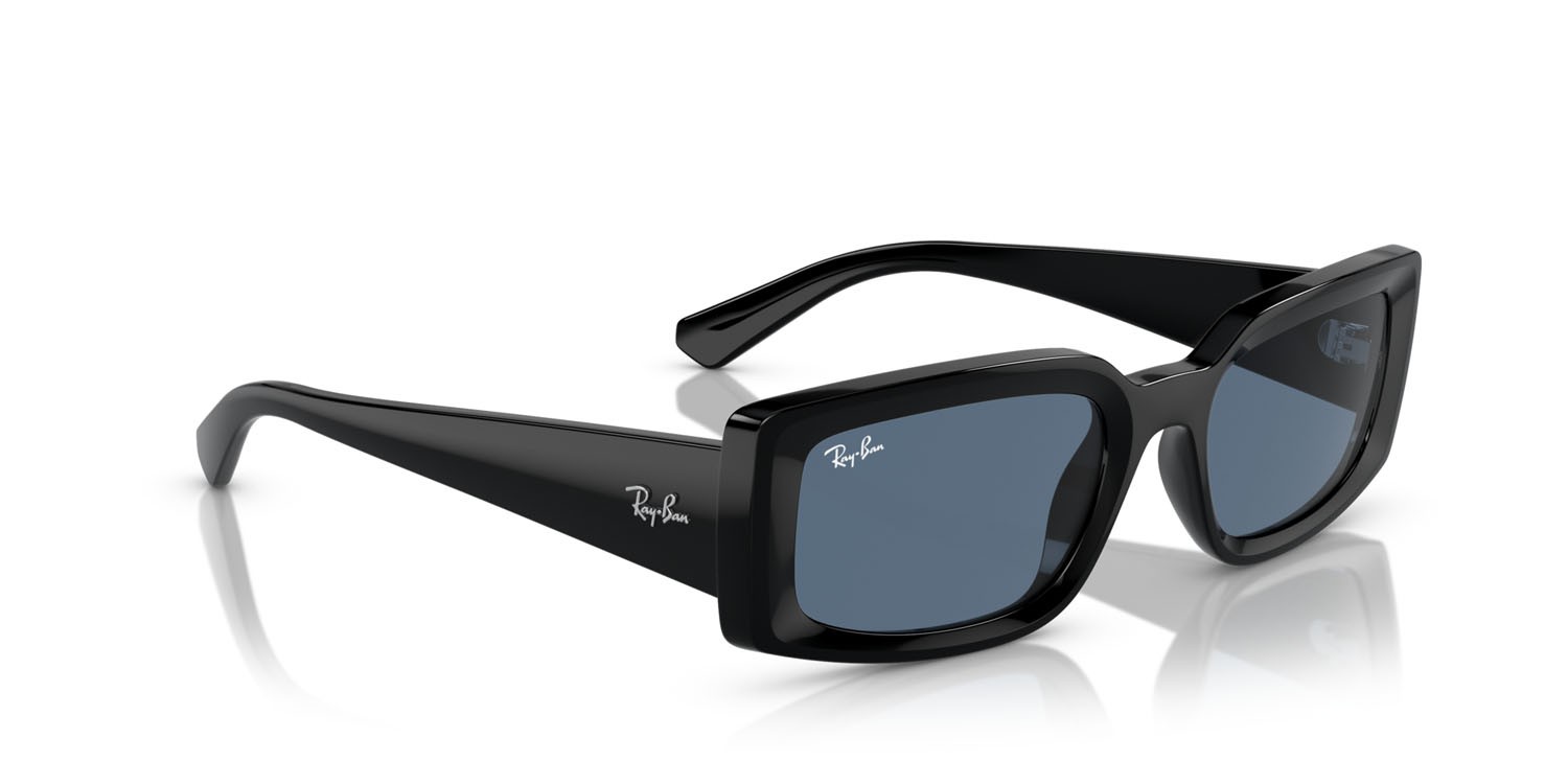 Occhiali da sole Ray-Ban Kiliane RB 4395 (667780) colore nero forma quadrato lenti blu scuro