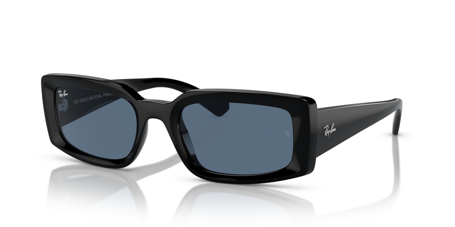 Occhiali da sole Ray-Ban Kiliane RB 4395 (667780) colore nero forma quadrato lenti blu scuro