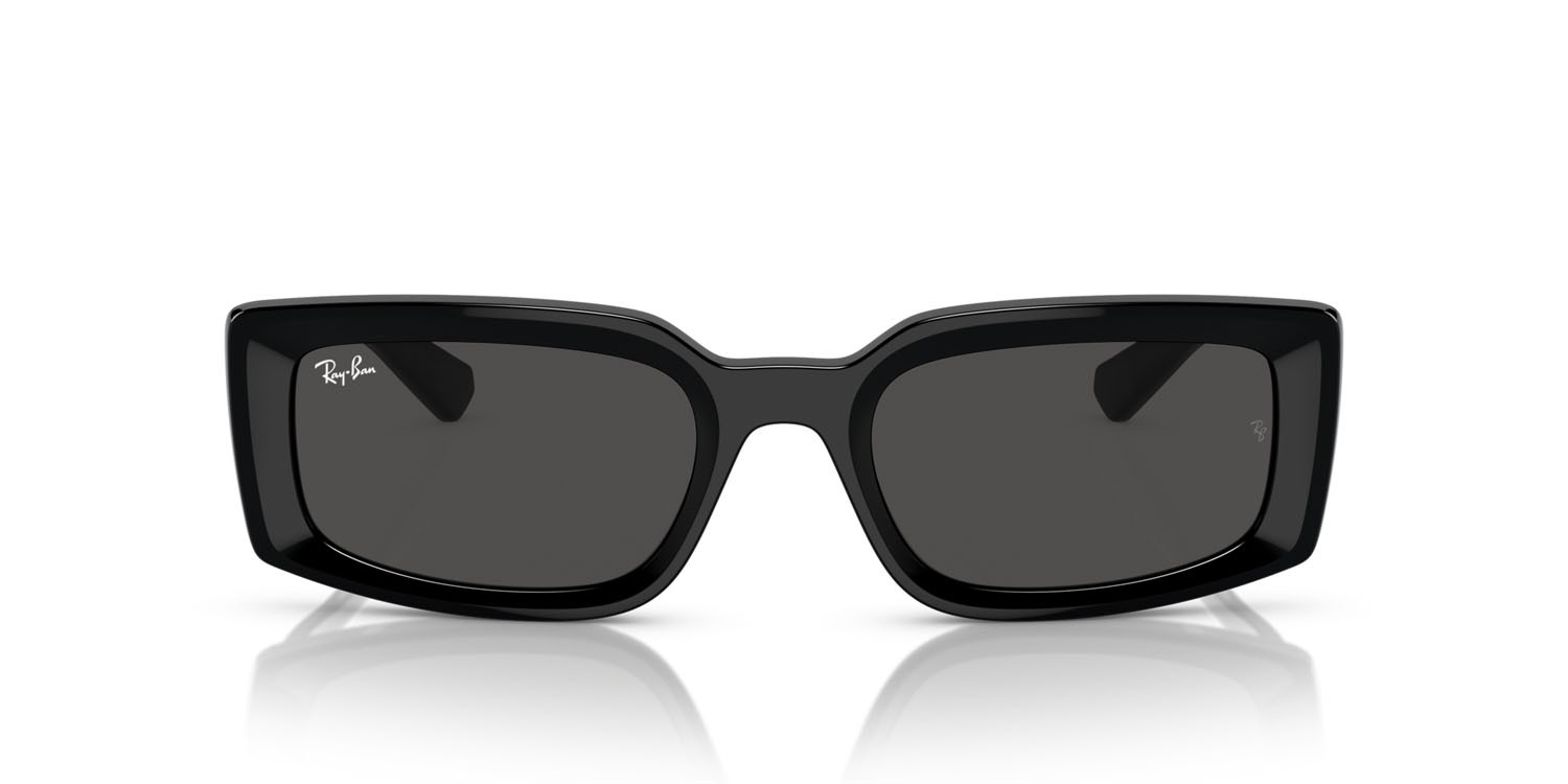 Occhiali da sole Ray-Ban Kiliane RB 4395 (667787) colore nero forma quadrato lenti grigio scuro