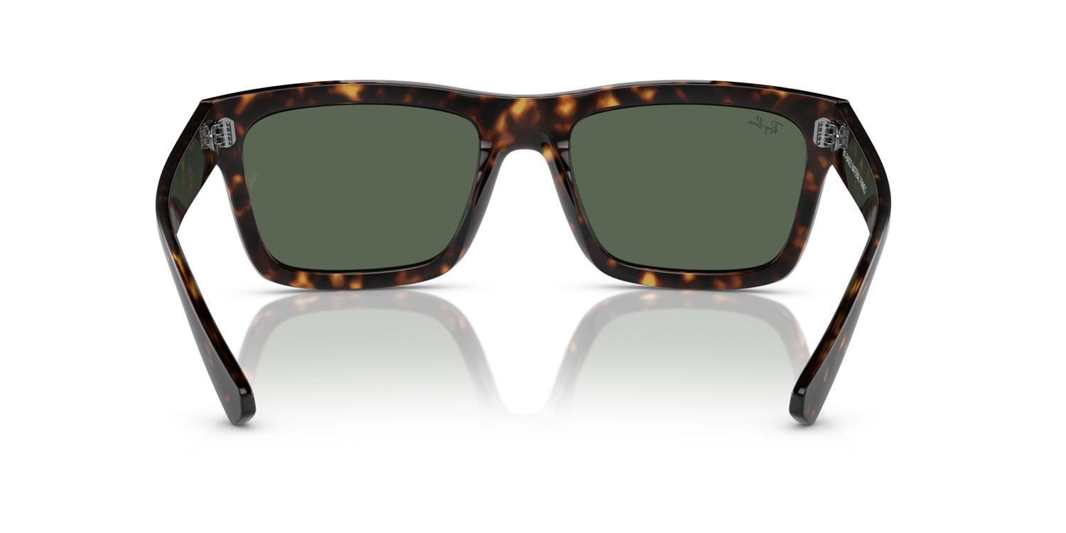 Occhiali da sole Ray-Ban Warren RB 4396 (135971) colore havana forma rettangolare lenti blu scuro