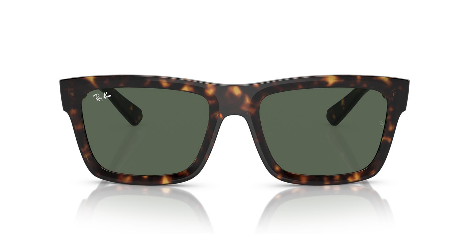 Occhiali da sole Ray-Ban Warren RB 4396 (135971) colore havana forma rettangolare lenti blu scuro