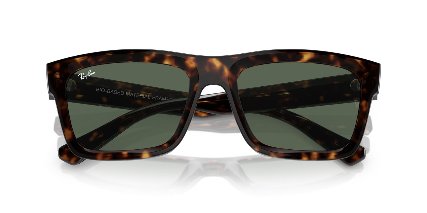 Occhiali da sole Ray-Ban Warren RB 4396 (135971) colore havana forma rettangolare lenti blu scuro