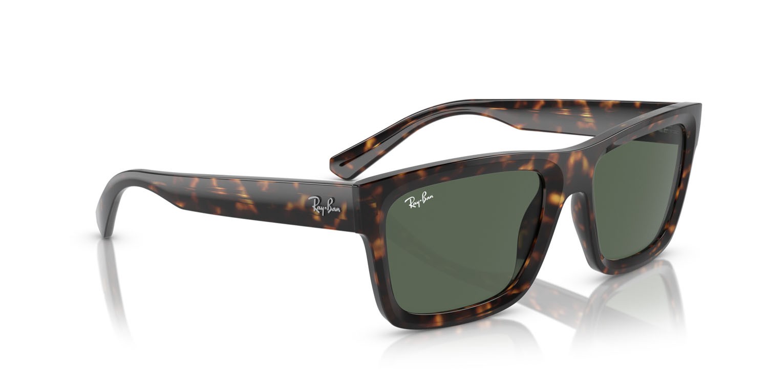 Occhiali da sole Ray-Ban Warren RB 4396 (135971) colore havana forma rettangolare lenti blu scuro