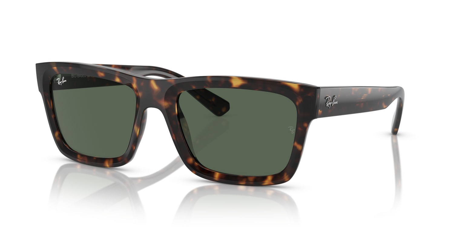 Occhiali da sole Ray-Ban Warren RB 4396 (135971) colore havana forma rettangolare lenti blu scuro