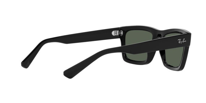 Occhiali da sole Ray-Ban Warren RB 4396 (667771) colore nero forma rettangolare lenti verde scuro