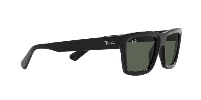 Occhiali da sole Ray-Ban Warren RB 4396 (667771) colore nero forma rettangolare lenti verde scuro