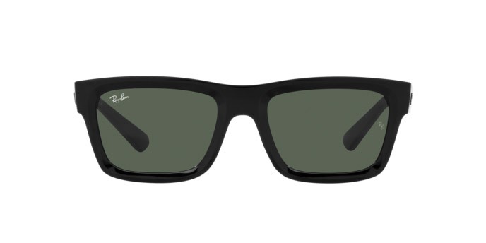 Occhiali da sole Ray-Ban Warren RB 4396 (667771) colore nero forma rettangolare lenti verde scuro