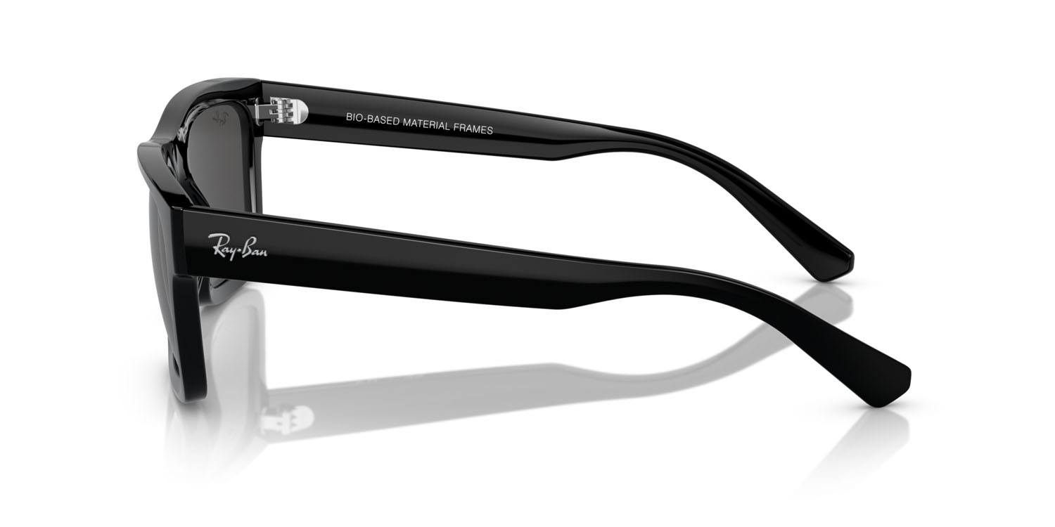 Sunglasses Ray-Ban Warren RB 4396 (667787) color nero shape rectangle lenses grigio scuro