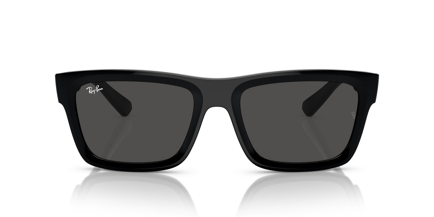 Sunglasses Ray-Ban Warren RB 4396 (667787) color nero shape rectangle lenses grigio scuro