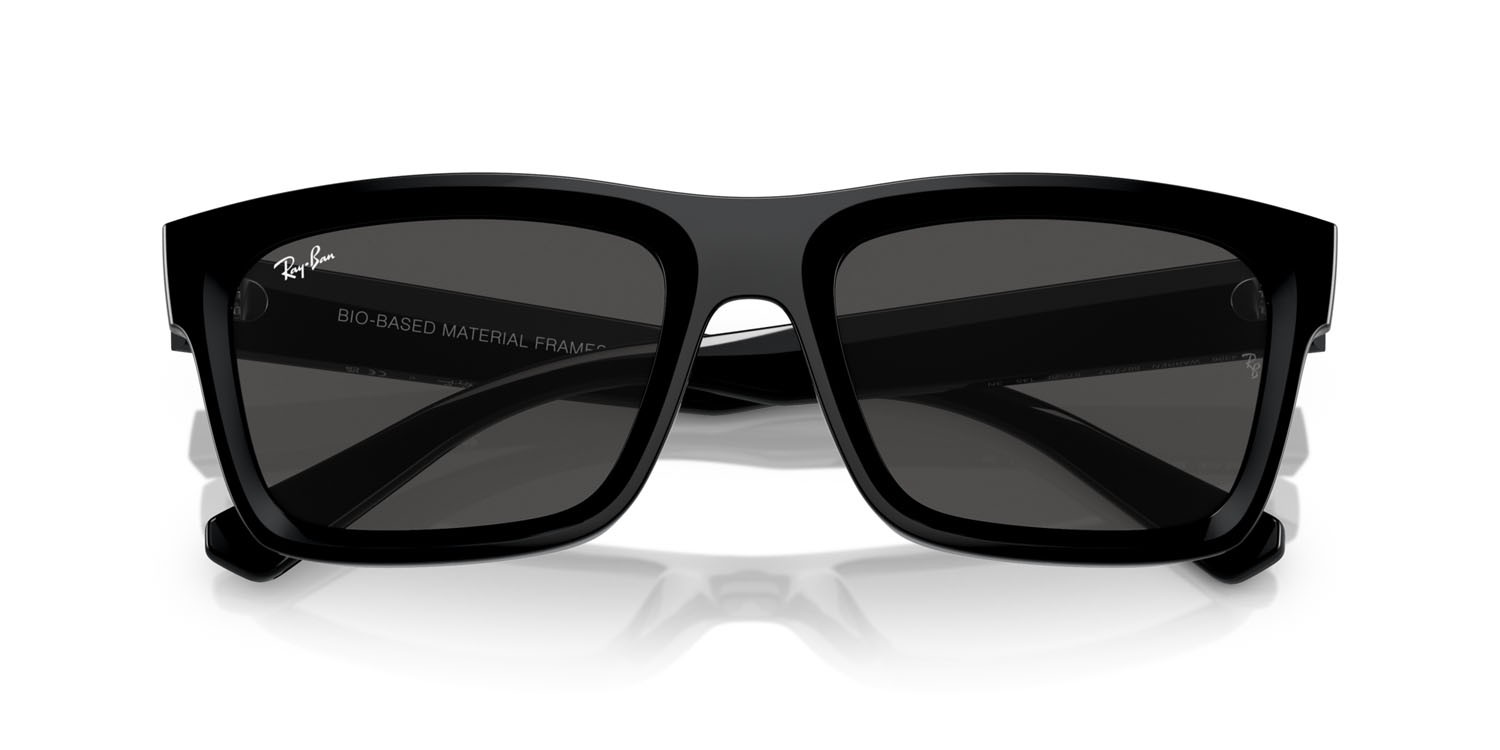 Sunglasses Ray-Ban Warren RB 4396 (667787) color nero shape rectangle lenses grigio scuro