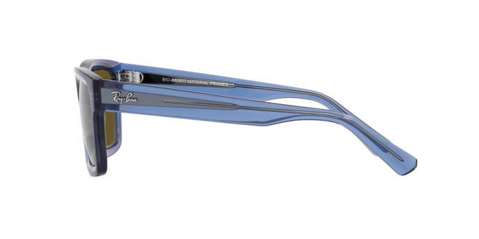 Occhiali da sole Ray-Ban Warren RB 4396 (668073) colore blu scuro trasparente forma rettangolare lenti marrone scuro