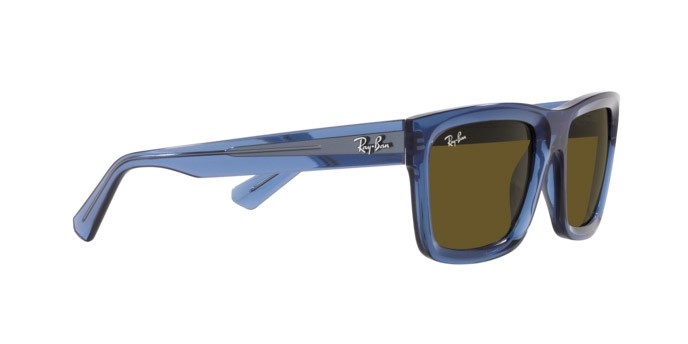 Occhiali da sole Ray-Ban Warren RB 4396 (668073) colore blu scuro trasparente forma rettangolare lenti marrone scuro