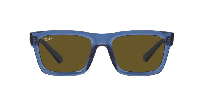 Occhiali da sole Ray-Ban Warren RB 4396 (668073) colore blu scuro trasparente forma rettangolare lenti marrone scuro