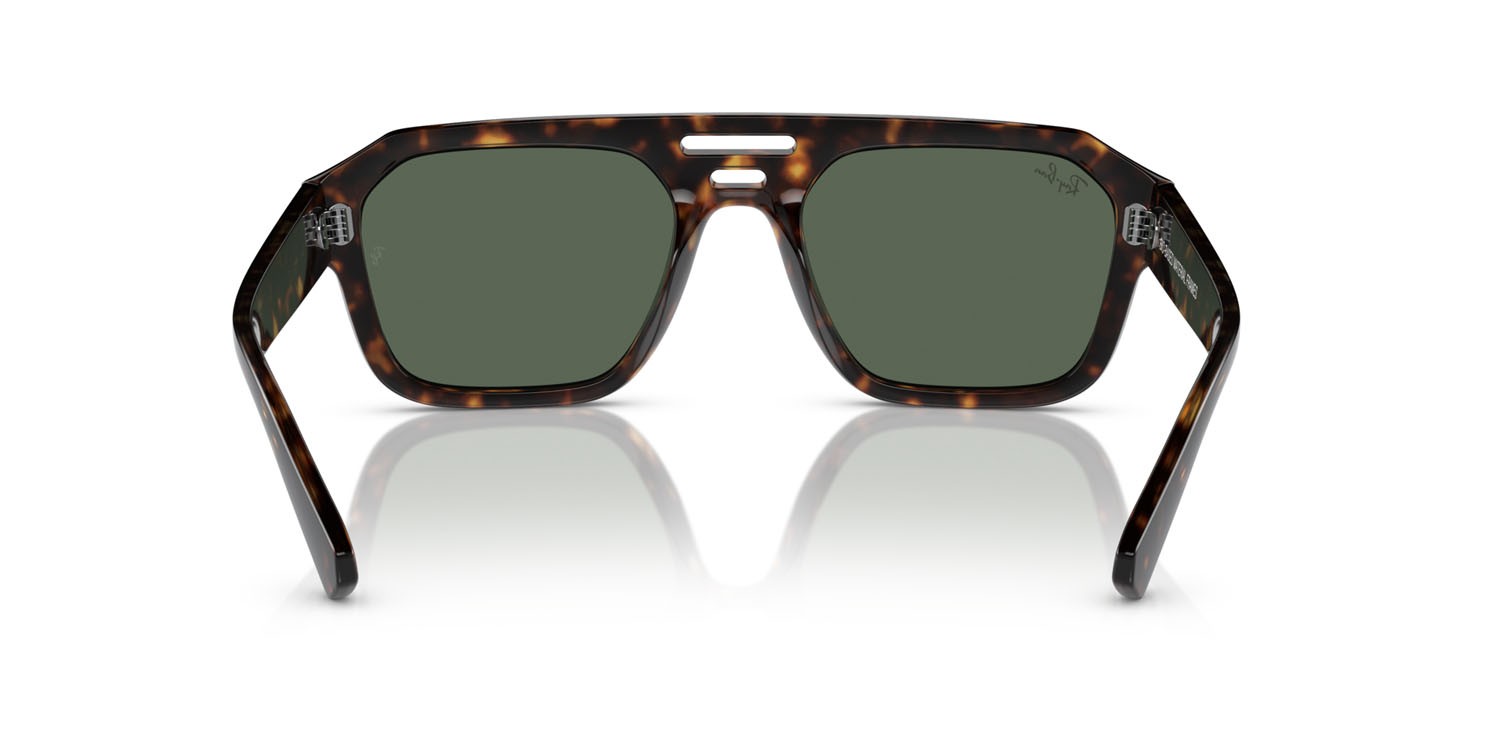 Occhiali da sole Ray-Ban Corrigan RB 4397 (135971) colore havana forma irregolare lenti dark green