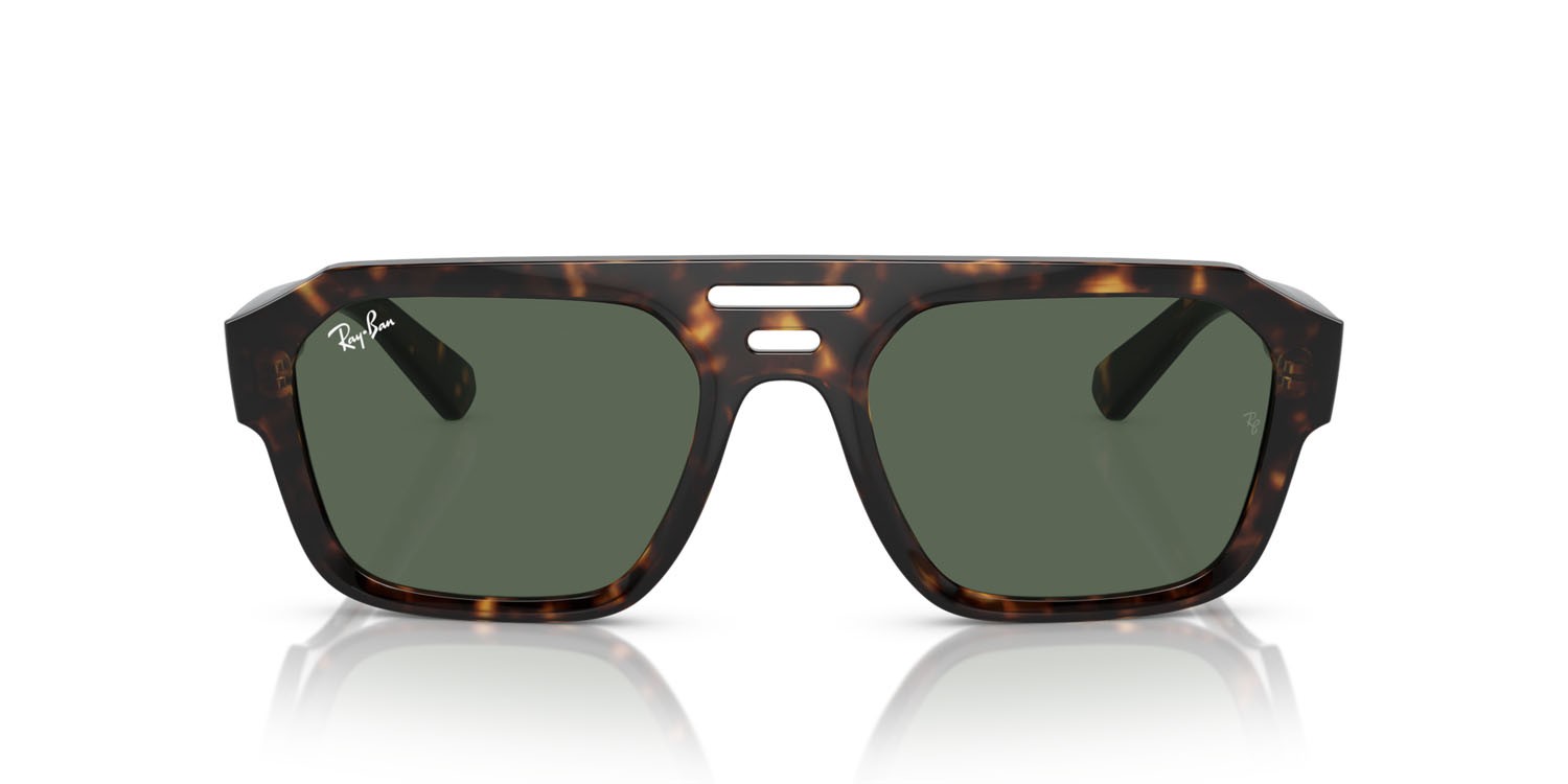 Occhiali da sole Ray-Ban Corrigan RB 4397 (135971) colore havana forma irregolare lenti dark green