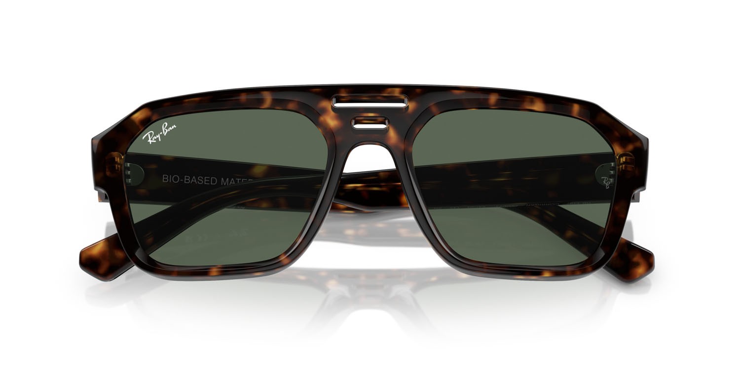 Occhiali da sole Ray-Ban Corrigan RB 4397 (135971) colore havana forma irregolare lenti dark green