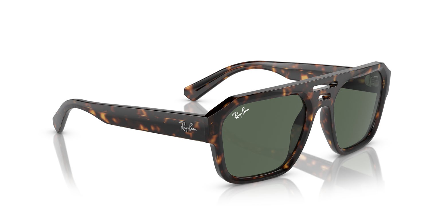 Occhiali da sole Ray-Ban Corrigan RB 4397 (135971) colore havana forma irregolare lenti dark green