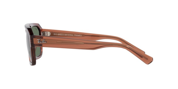 Occhiali da sole Ray-Ban Corrigan RB 4397 (667882) colore marrone trasparente forma irregolare lenti verde scuro